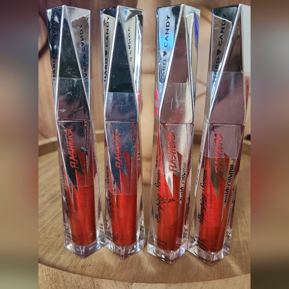 NWT Hard Candy Lip Plumping Serum Flashers "Blazing" 1374 Bundle of 4